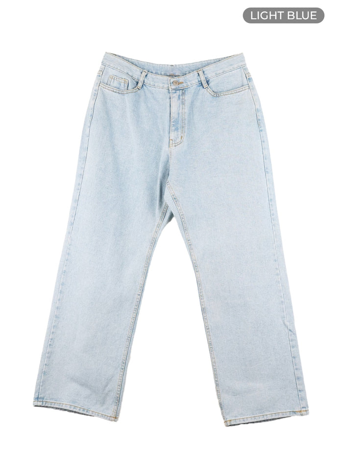 mens-solid-wide-fit-jeans-ia401 / Light blue