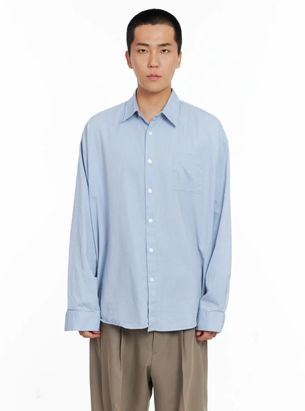 mens-classic-white-button-up-shirt-is502 / Light blue