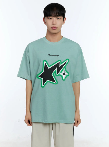 mens-star-graphic-tee-il515 / Mint