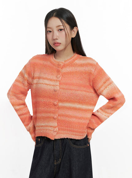 gradient-buttoned-sweater-in415 / Orange