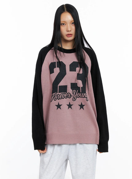 forever-young-raglan-knit-top-co517 / Pink