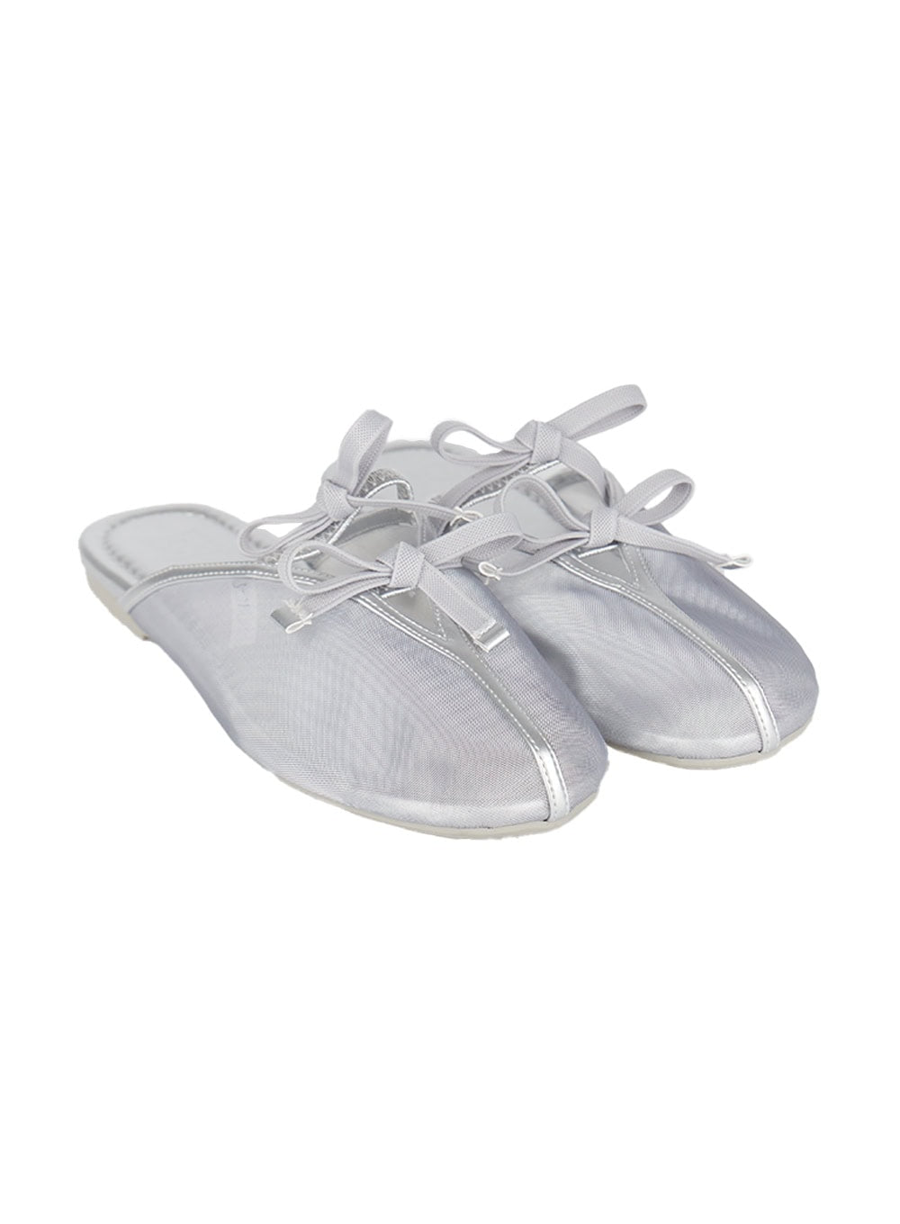 sheer-ribbon-flats-iy513 / Silver