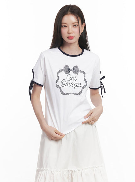 ribbon-cut-graphic-t-shirt-iy509 / White