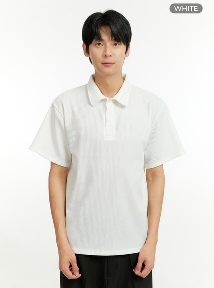 mens-textured-polo-t-shirt-il412 / White