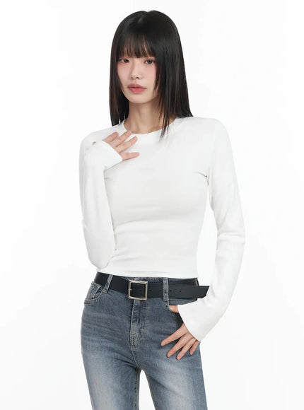 slim-fit-long-sleeve-crop-top-im523 / White