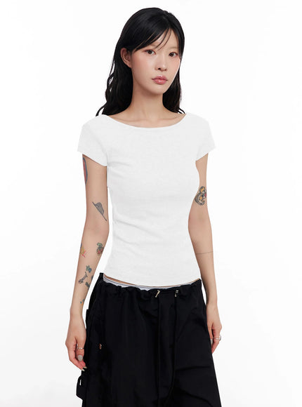 cap-sleeve-t-shirt-ic503 / White