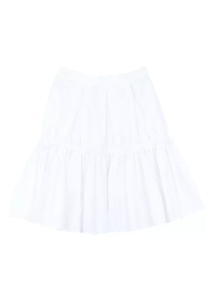 pleated-nylon-midi-skirt-is516 / White