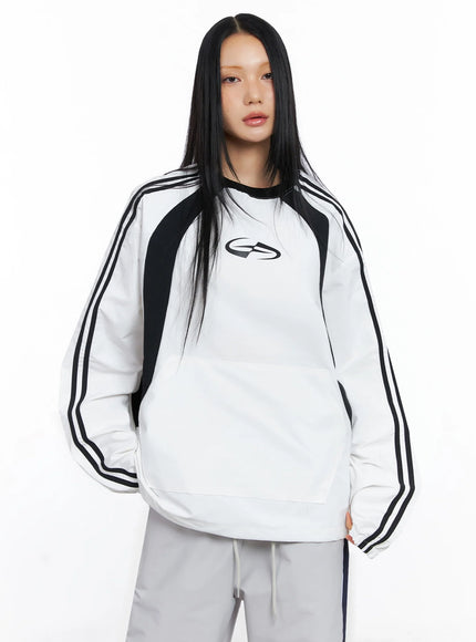 two-tone-raglan-sweatshirt-co516 / White