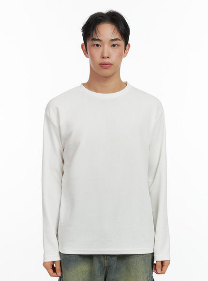 mens-basic-long-sleeve-tee-in426 / White