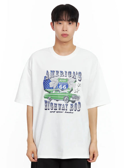 mens-route-66-graphic-t-shirt-il516 / White