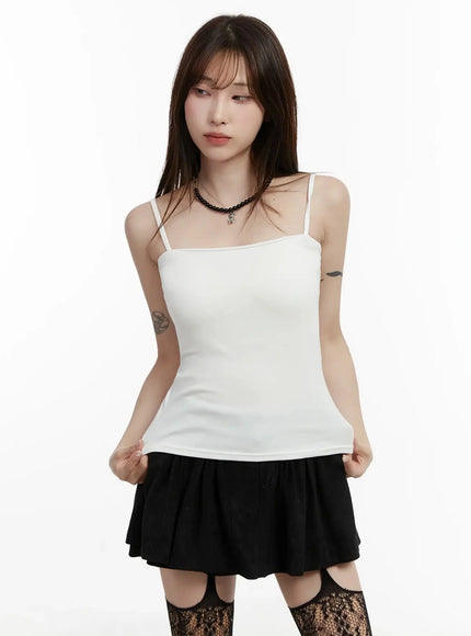 fleece-padded-sleeveless-top-ij521 / White
