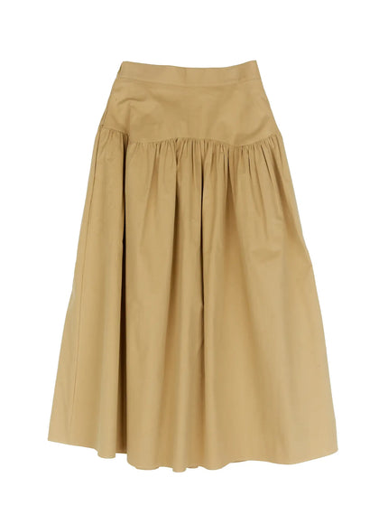 shirred-long-skirt-id510 / Beige