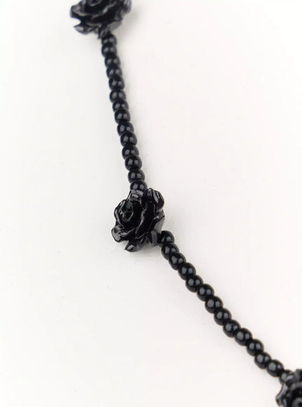 Rose Beaded Choker Necklace IF505