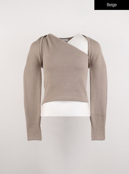 asymmetrical-tank-top-and-bolero-set-id306 / Beige