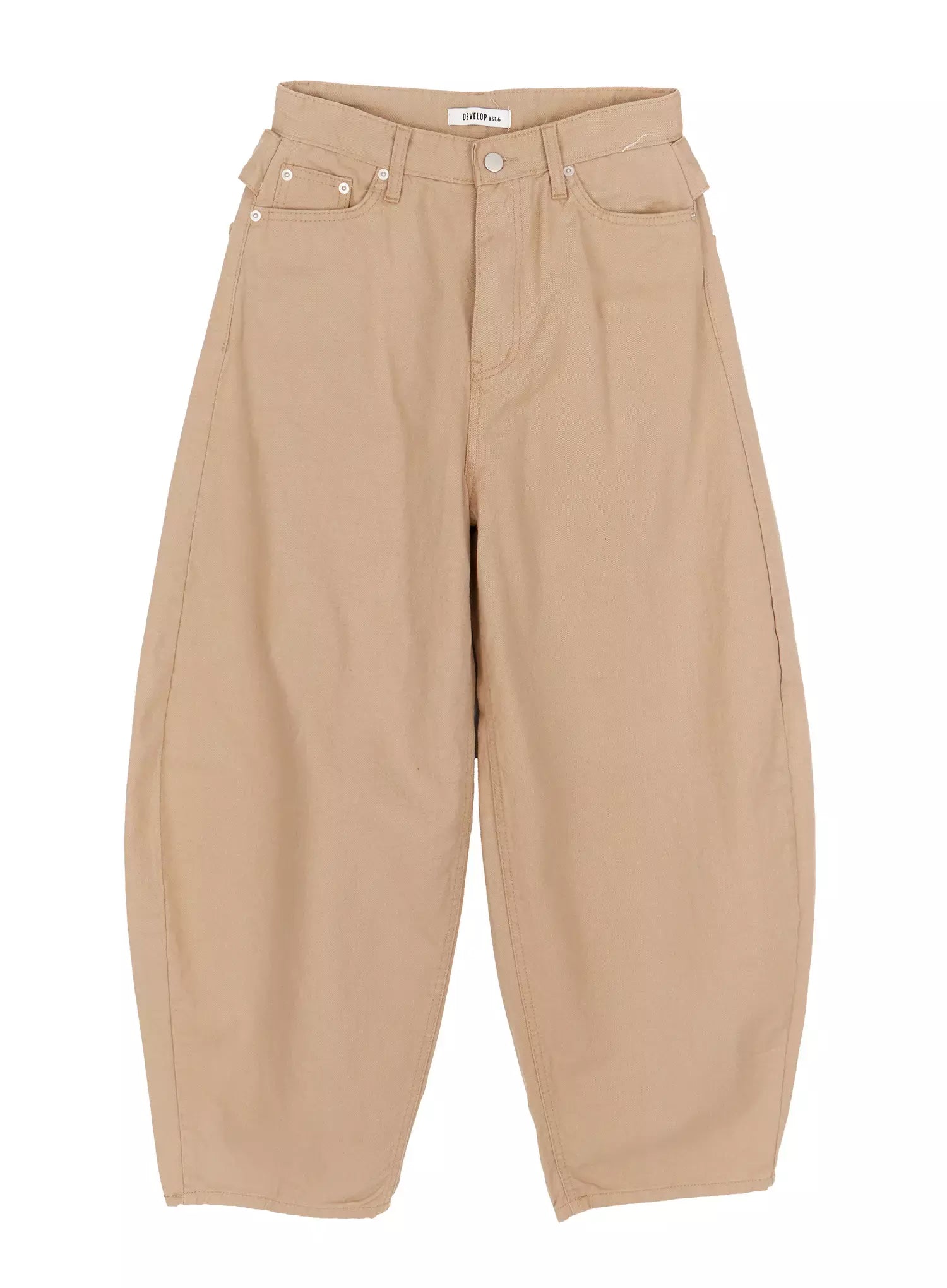 corset-lace-up-detail-pants-ia523 / Beige