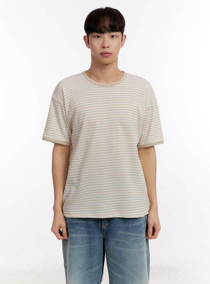mens-striped-t-shirt-ia504 / Beige