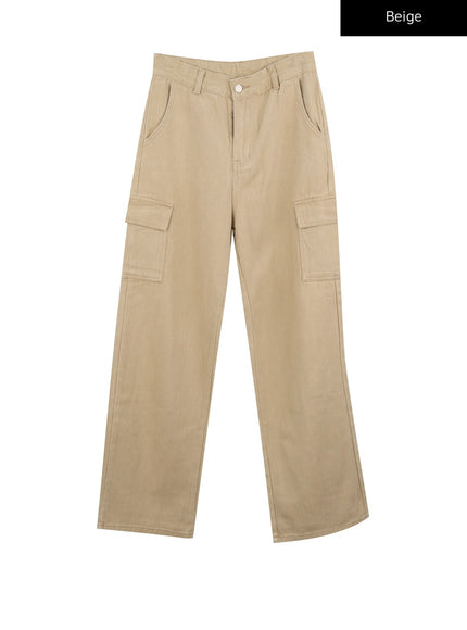 wide-fit-cargo-pants-io320 / Beige