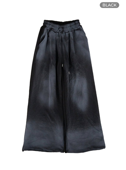 mens-chic-washed-sweatpants-is419 / Black