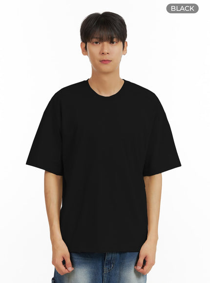 mens-basic-solid-t-shirt-iu418 / Black