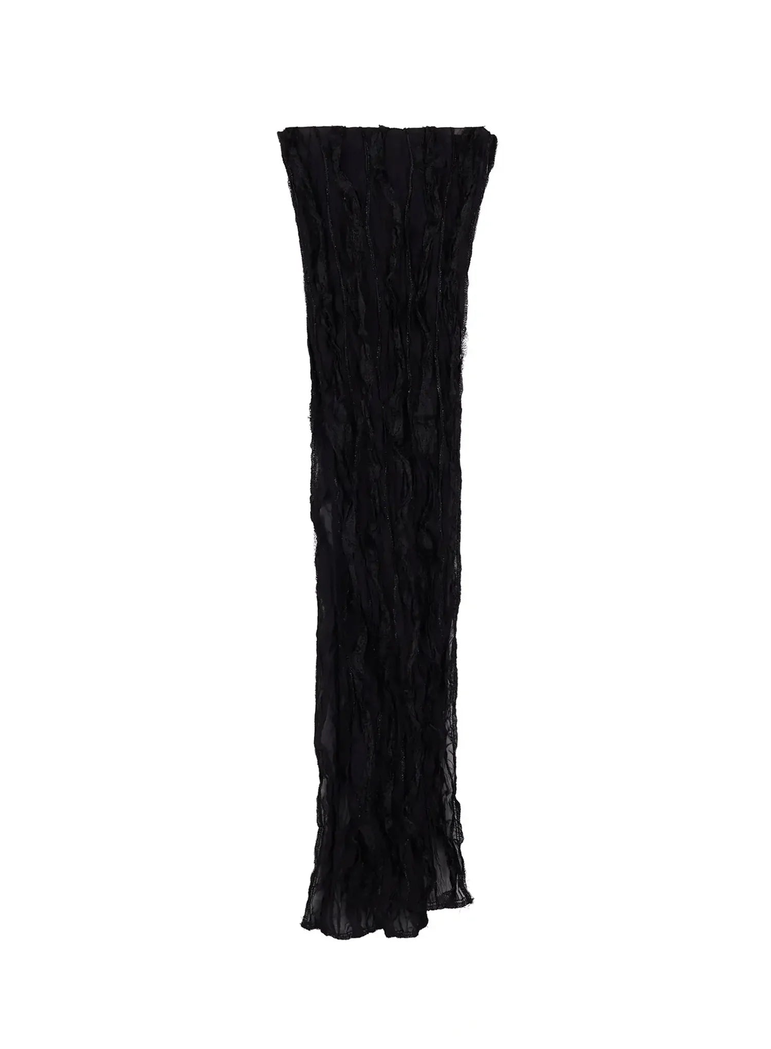 lace-chiffon-scarf-iy526 / Black
