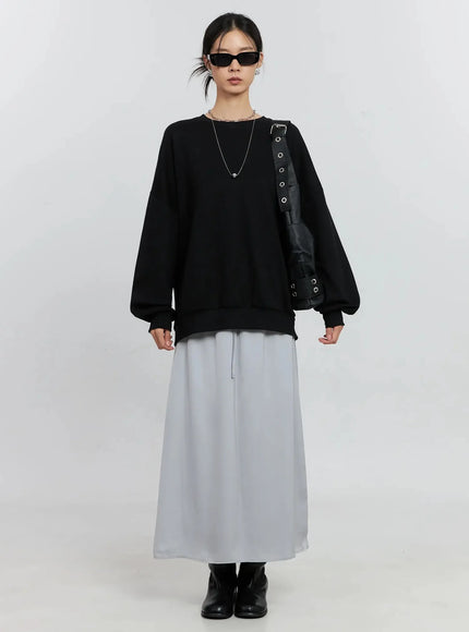 classic-grey-crewneck-sweatshirt-is516 / Black