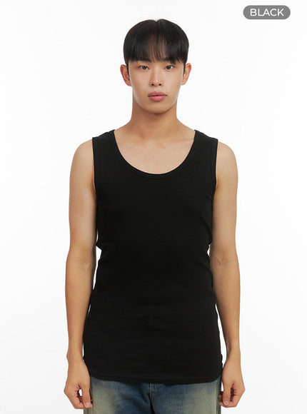 mens-basics-tank-top-io420 / Black