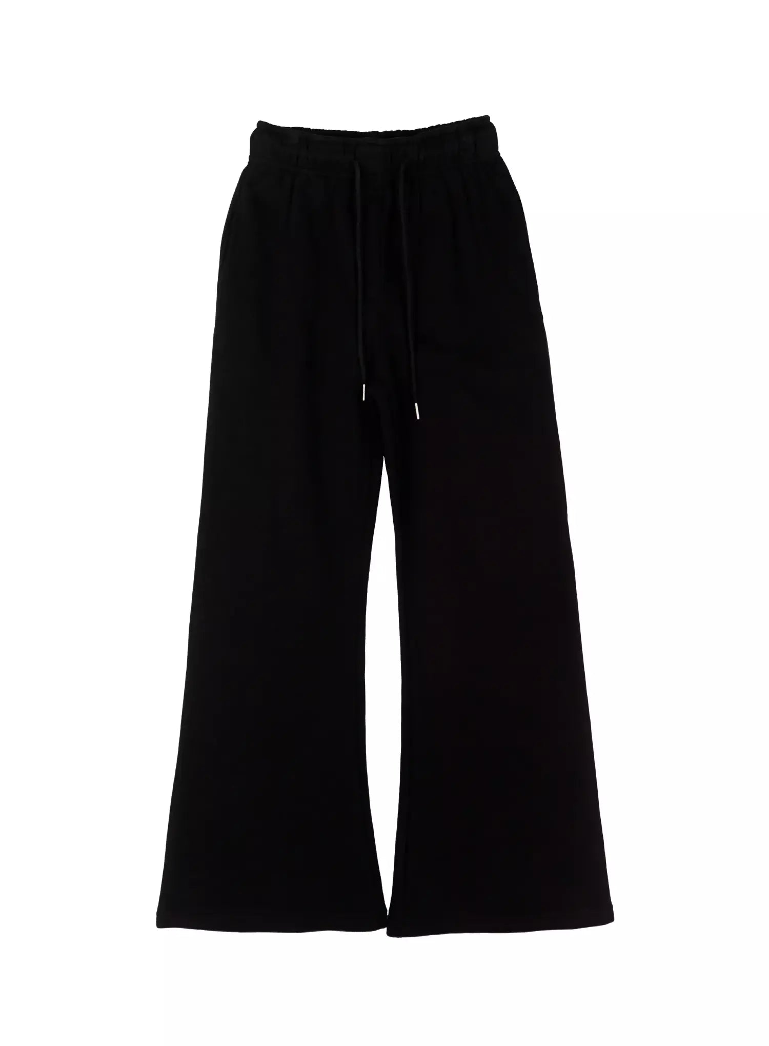 lucky-fleece-wide-leg-sweatpants-in514 / Black