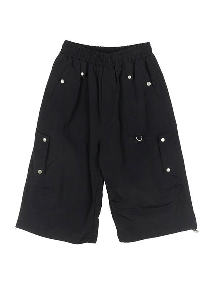 Men's Nylon Pocketed Wide-Fit Shorts IA510