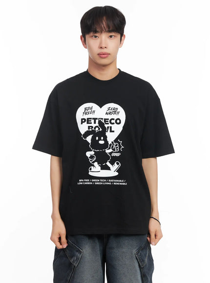 mens-heart-graphic-t-shirt-iu519 / Black