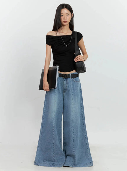 Off-Shoulder Draped Top IL528