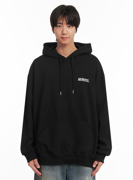mens-memento-logo-hoodie-ia511 / Black