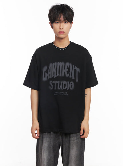 mens-garment-graphic-t-shirt-iy508 / Black