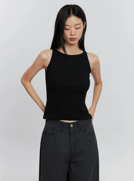 ribbed-cami-tank-is515 / Black