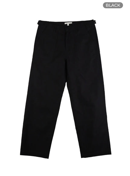 mens-solid-cotton-pants-iy431 / Black