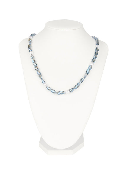 mens-beaded-necklace-iy505 / Blue