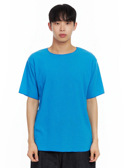 mens-knit-short-sleeve-tee-il516 / Blue