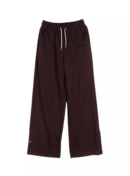 snap-detail-sweatpants-id503 / Brown