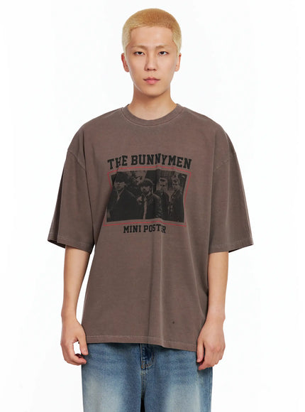 mens-mini-poster-graphic-tee-il511 / Brown