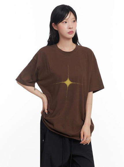 cosmic-graphic-tee-ic503 / Brown