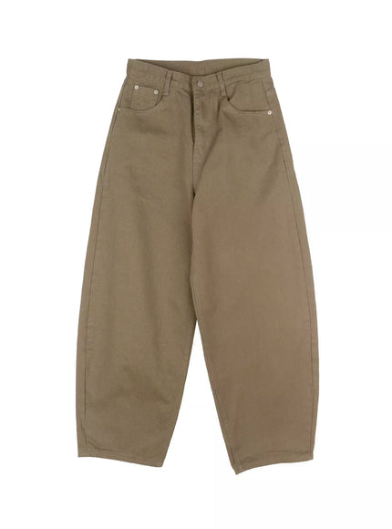 wide-leg-trousers-f516 / Dark beige