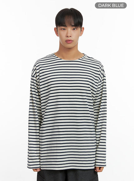 mens-classic-stripe-t-shirt-io420 / Dark blue
