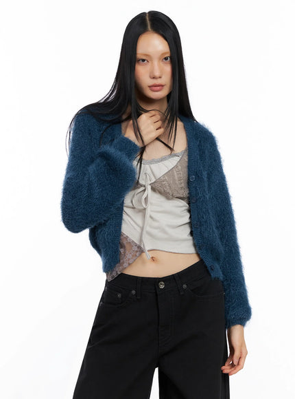 soft-knit-buttoned-cardigan-co517 / Dark blue