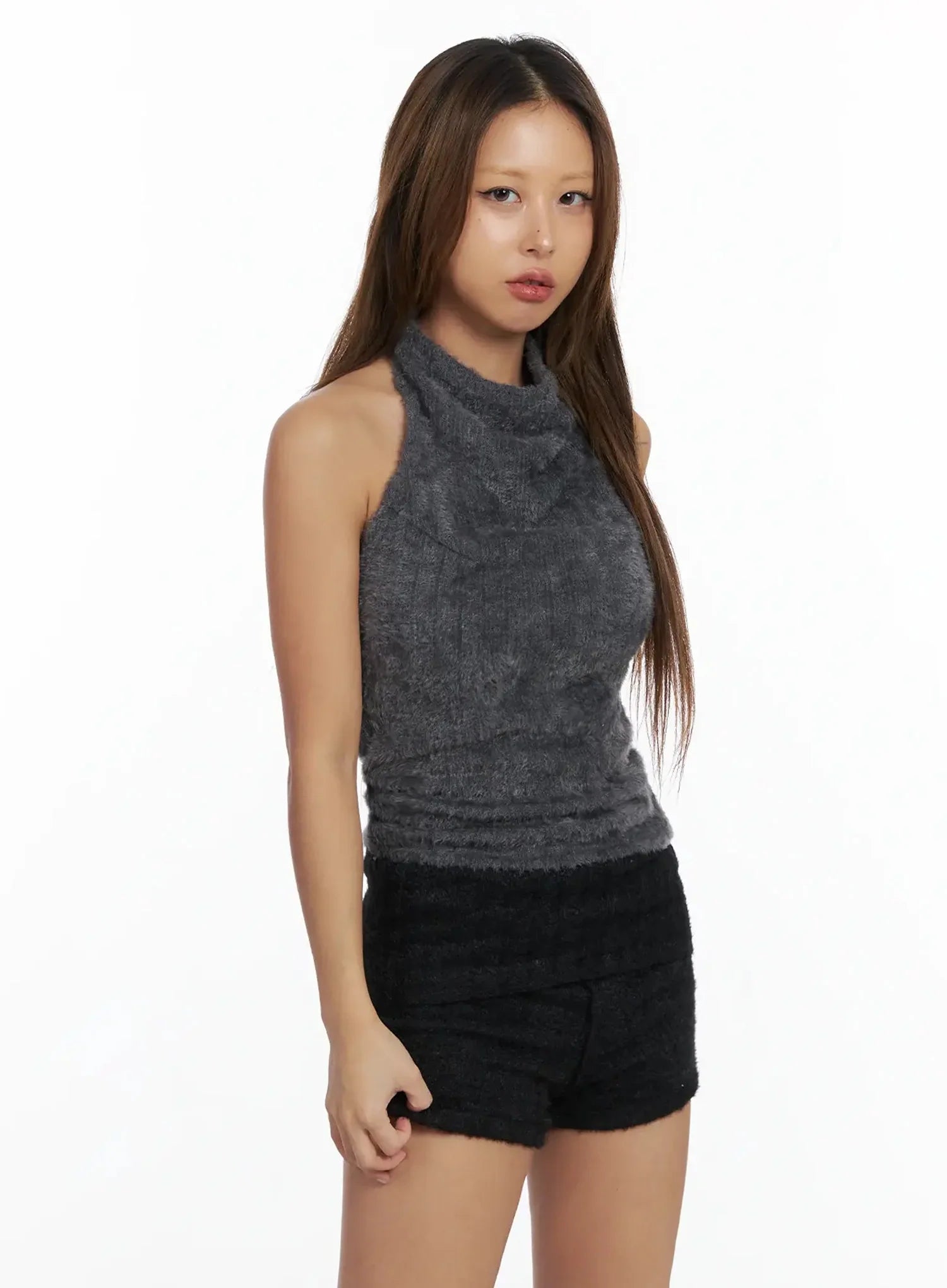 Textured Knit Turtleneck Top IN528