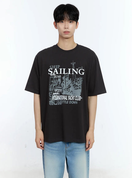 Men's Sailing Graphic T-Shirt IL529