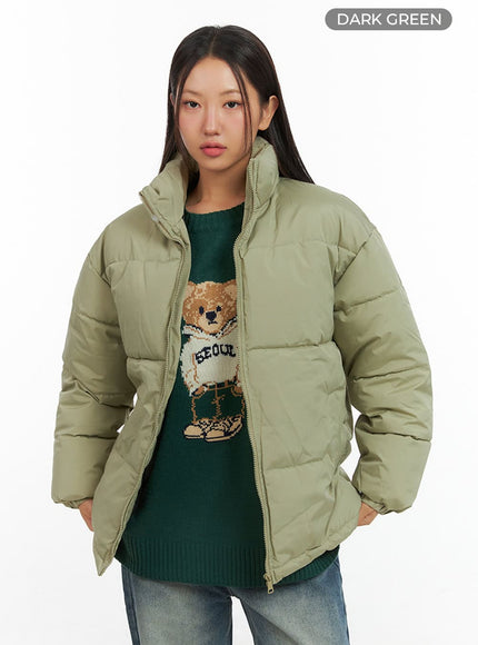 essential-puffer-coat-is402 / Dark green