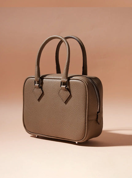 faux-leather-square-shoulder-bag-is516 / Dark green