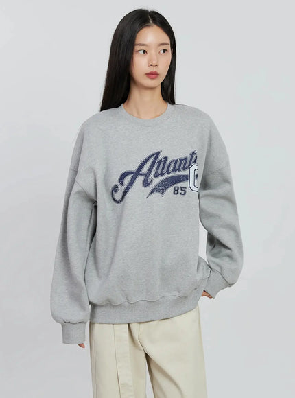 graphic-oversized-crewneck-io530 / Gray