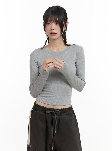 slim-fit-crop-tee-id402 / Gray