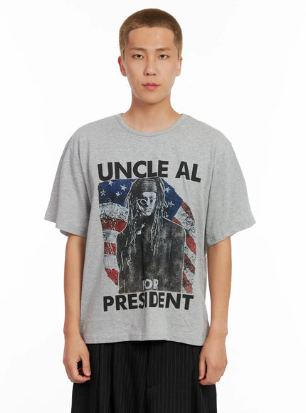 mens-graphic-cotton-tee-il521 / Gray