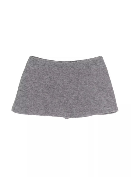 Fleece Low Rise Mini Skirt IJ516